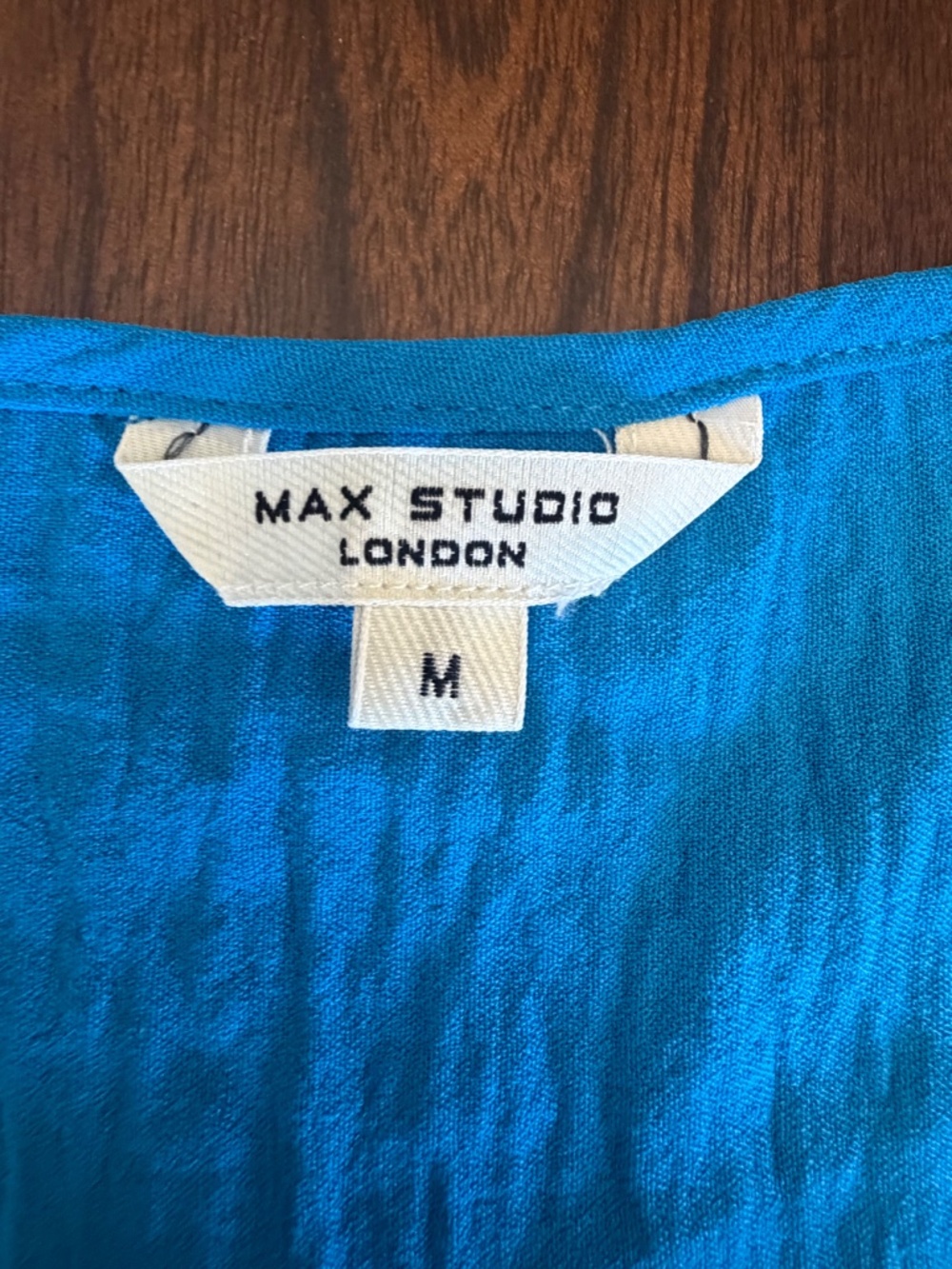 Max Studio V-Neck Tiered Minidress Cobalt Blue, Size Medium - Picture 8 of 13